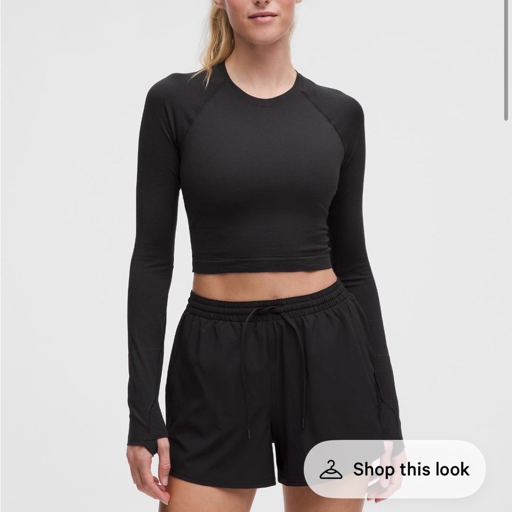 Swiftly tech cropped long sleeve shirt 2.0 lululemon quantity x2 size 4